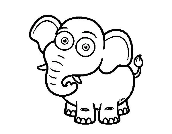 Desenho de Elefante-da-savana para Colorir - Colorir.com