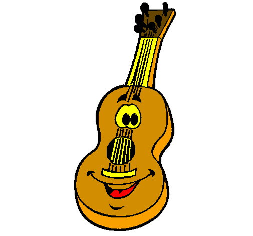 Desenho de Guitarra espanhola pintado e colorido por Usuário não ...