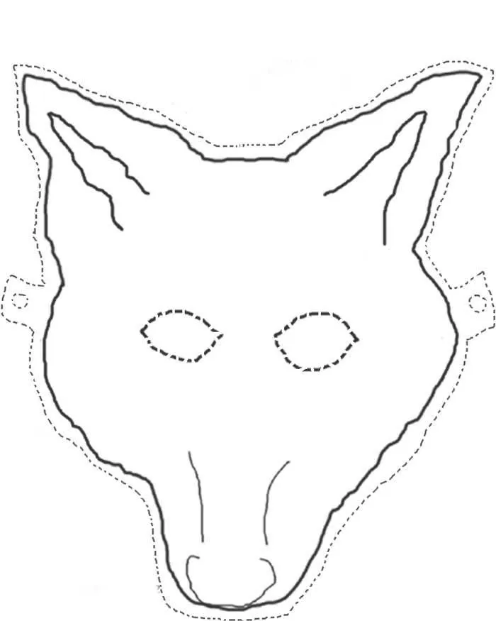 Desenho de Máscara de lobo mau para colorir - Tudodesenhos