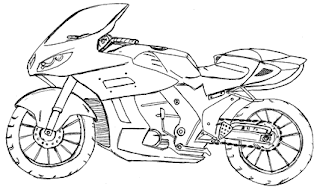realista art no lápis: Desenho de moto para colorir. Desenhos para ...