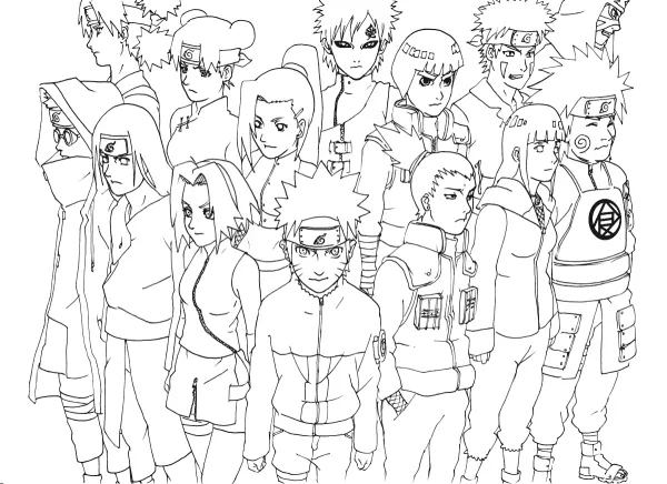 Desenho Naruto para colorir e pintar