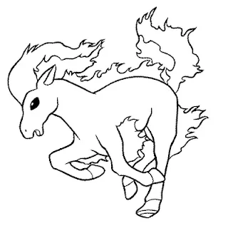 Desenho Pokemon Horse-Pokemon para pintar