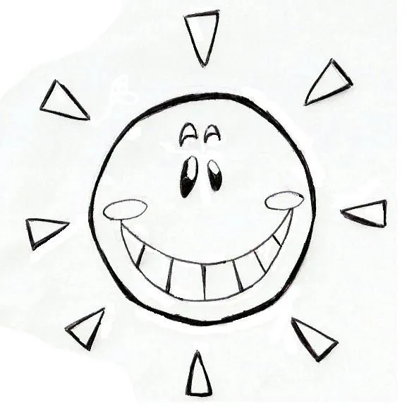 Desenhos Colorir Gratis: Desenho de sol sorridente para imprimir e ...