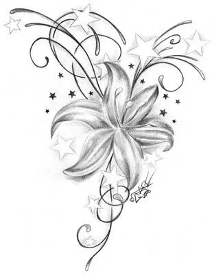 Desenho Tattoo Flores.. Post 002