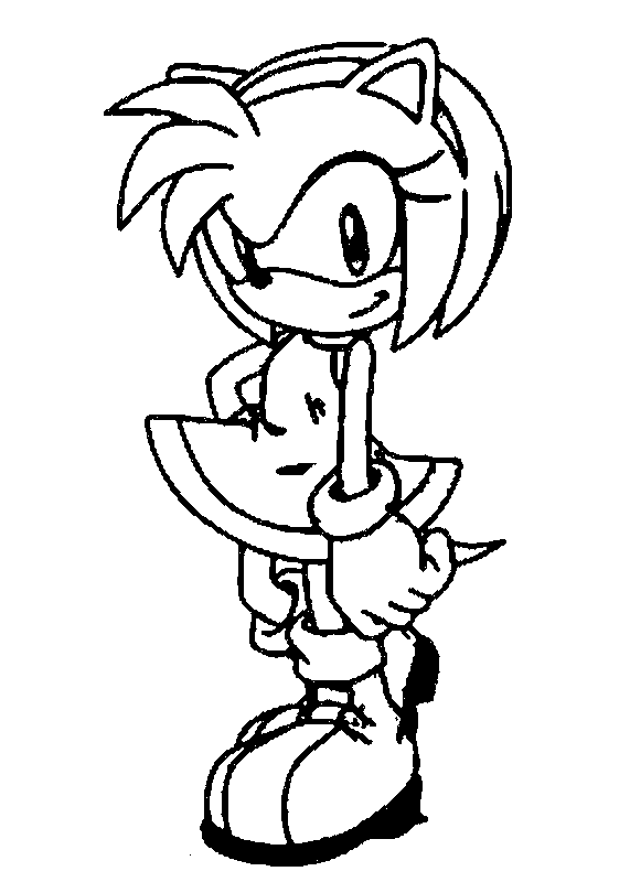 Desenhos da Amy Rose para Colorir