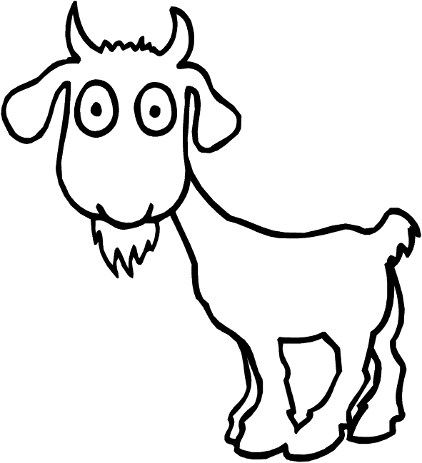 Desenhos de Cabras para Colorir