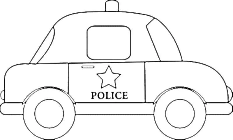 Desenhos de Carros de Polícia para Colorir