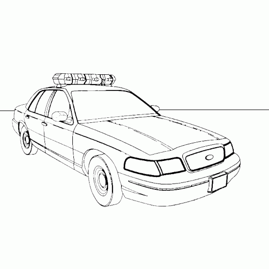 Desenhos de Carros de Polícia para Colorir