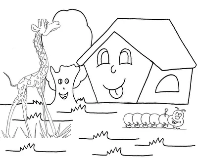 Desenhos de Casas para Colorir e Pintar - Educação Infantil wata-