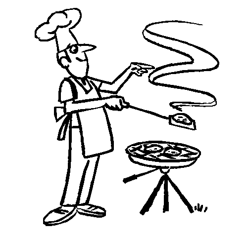 Desenhos de Churrasco para Colorir