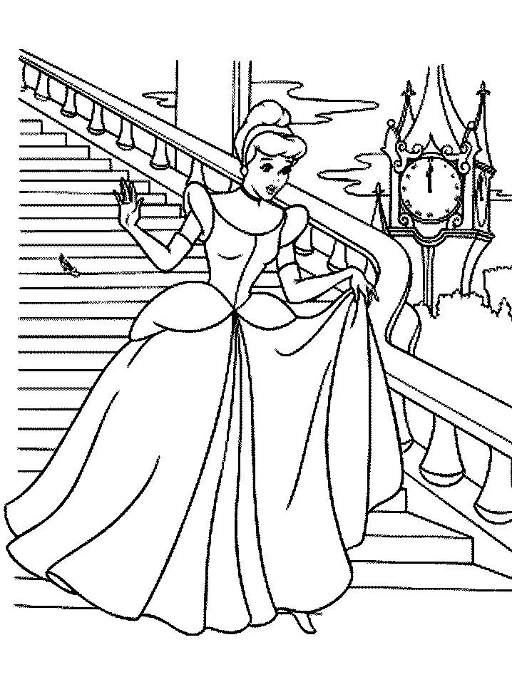  ... Desenhos: Cinderela para Colorir - Desenhos para Imprimir de Princesas