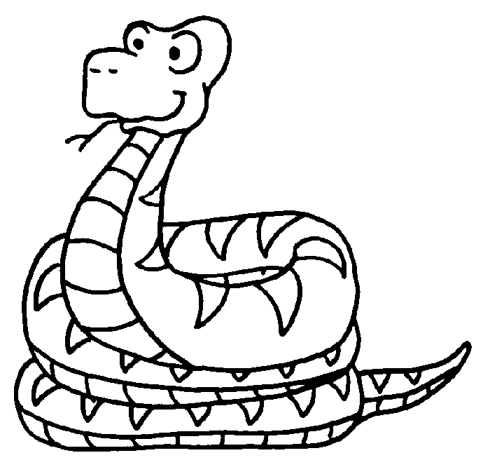 Desenhos para Colorir: Cobras e Camaleão