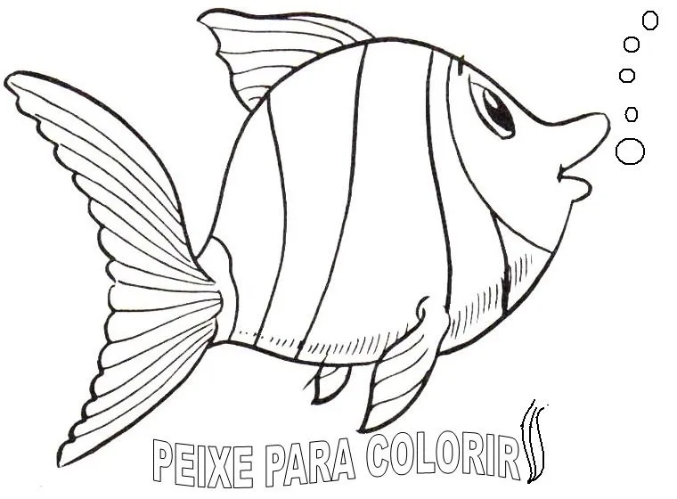 Desenhos Para Colorir: Desenhos de Peixes para Colorir