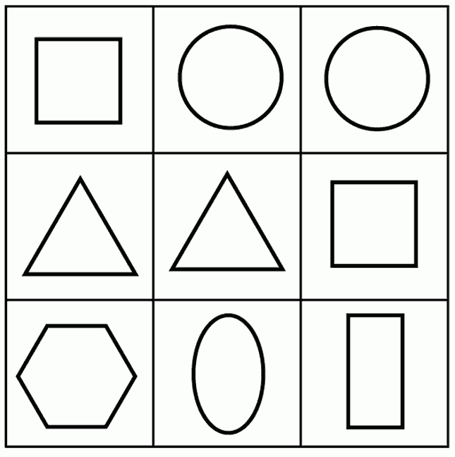 Desenhos para colorir de formas geométricas