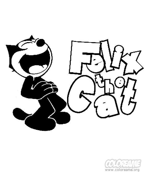 Desenhos para colorir - Gato Félix