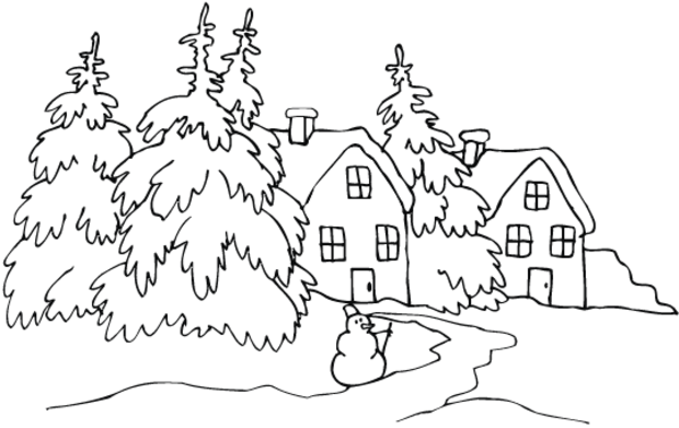 Desenhos para colorir de paisagens