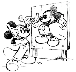 desenhos do Mickey Pintando para pintar - desenhos para colorir