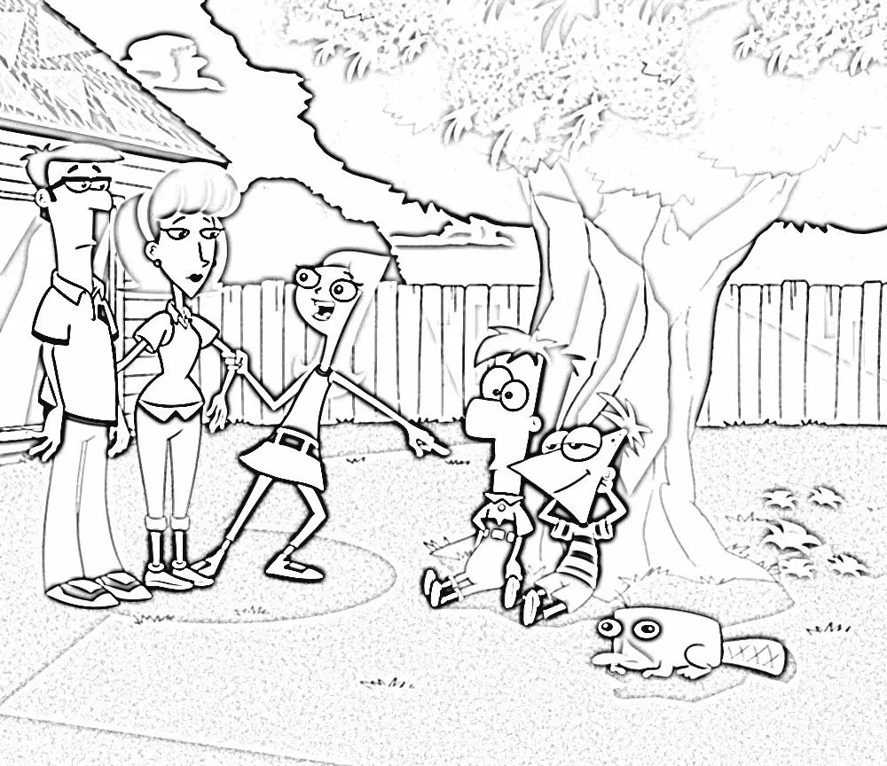 Desenhos do Phineas e Ferb para Colorir e Imprimir - Desenhos para ...