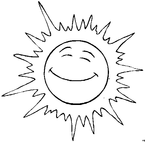 Desenhos do Sol para Imprimir e Colorir