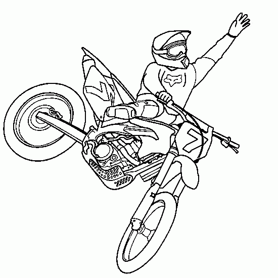 Desenhos de Motocross para Colorir