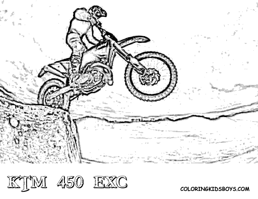 Desenhos de Motocross para Colorir