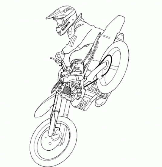 Desenhos de Motocross para Colorir