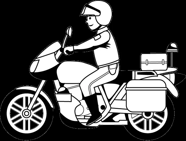 Desenhos de Motos de Polícia para Colorir