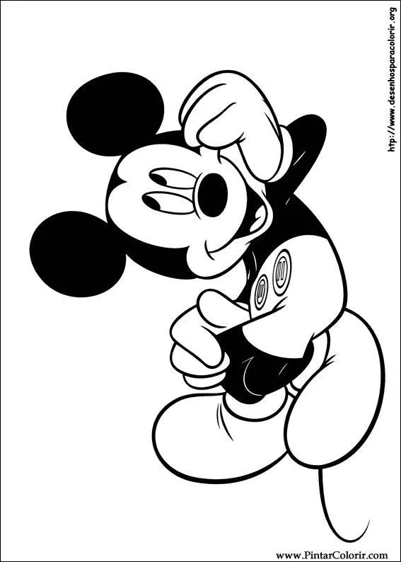 Desenhos Para Pintar e Colorir Mickey - Imprimir Desenho 054