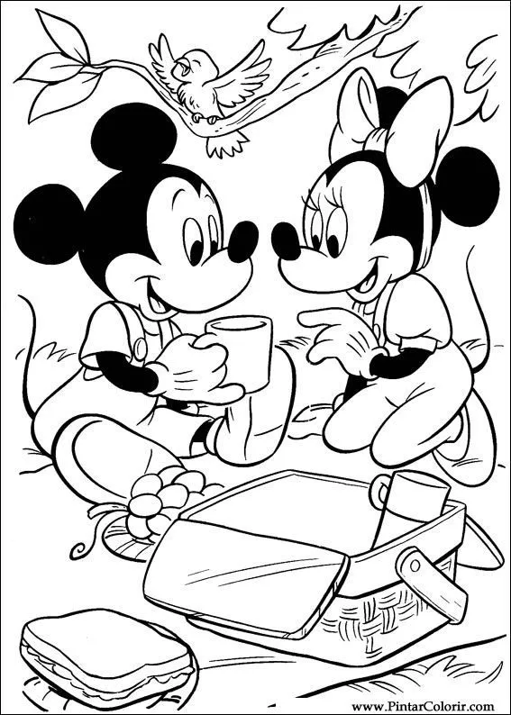 Desenhos Para Pintar e Colorir Mickey - Imprimir Desenho 022