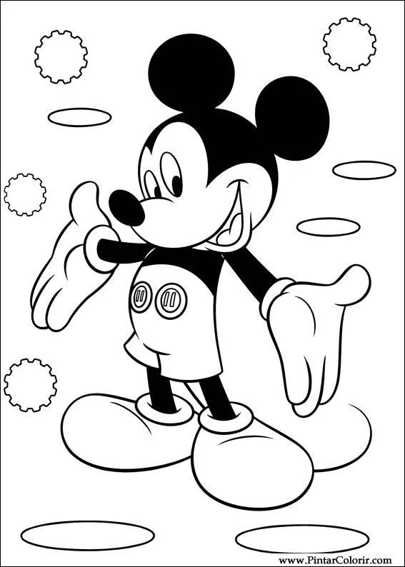 Desenhos Para Pintar e Colorir Mickey - Imprimir Desenho 055