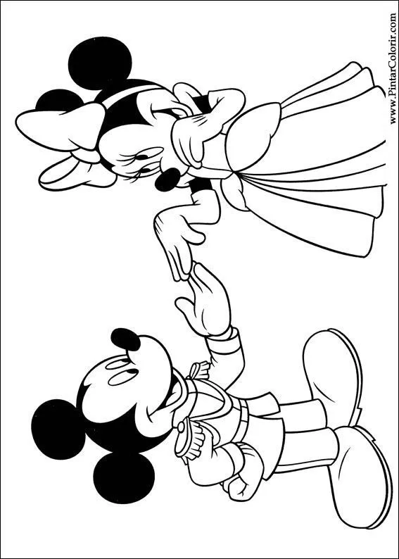 Desenhos Para Pintar e Colorir Mickey - Imprimir Desenho 038