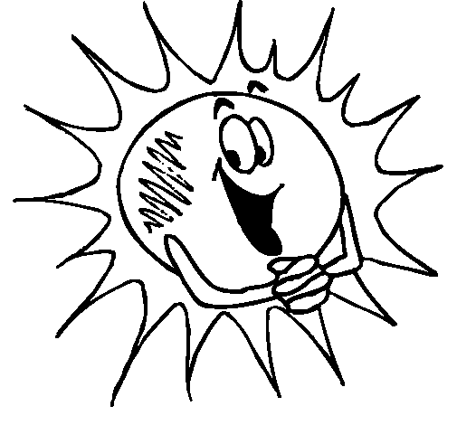 Desenhos para Pintar: Desenhos de Sol para Colorir