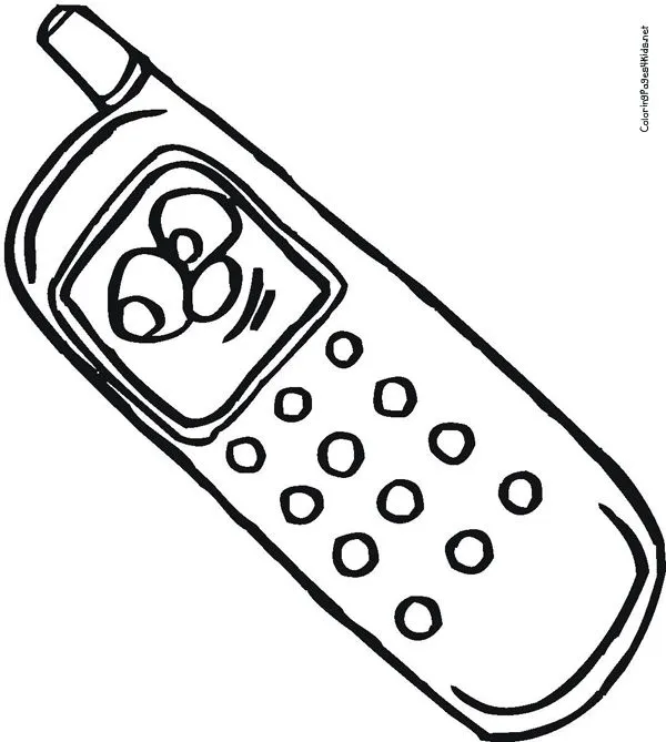 Desenhos de Telefone Celular para Colorir