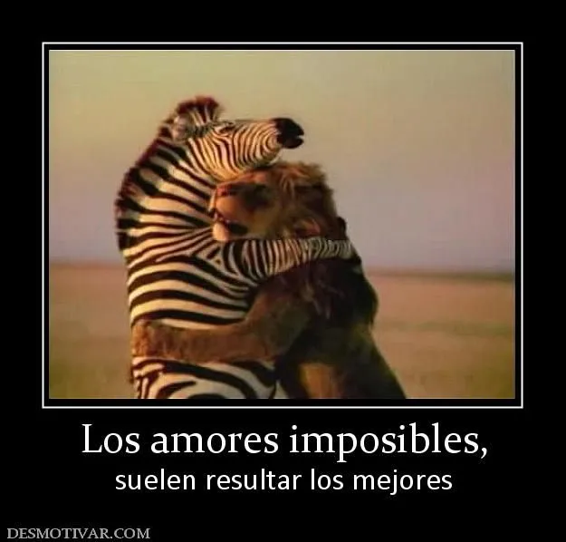 Desmotivaciones Los amores imposibles, suelen resultar los mejores