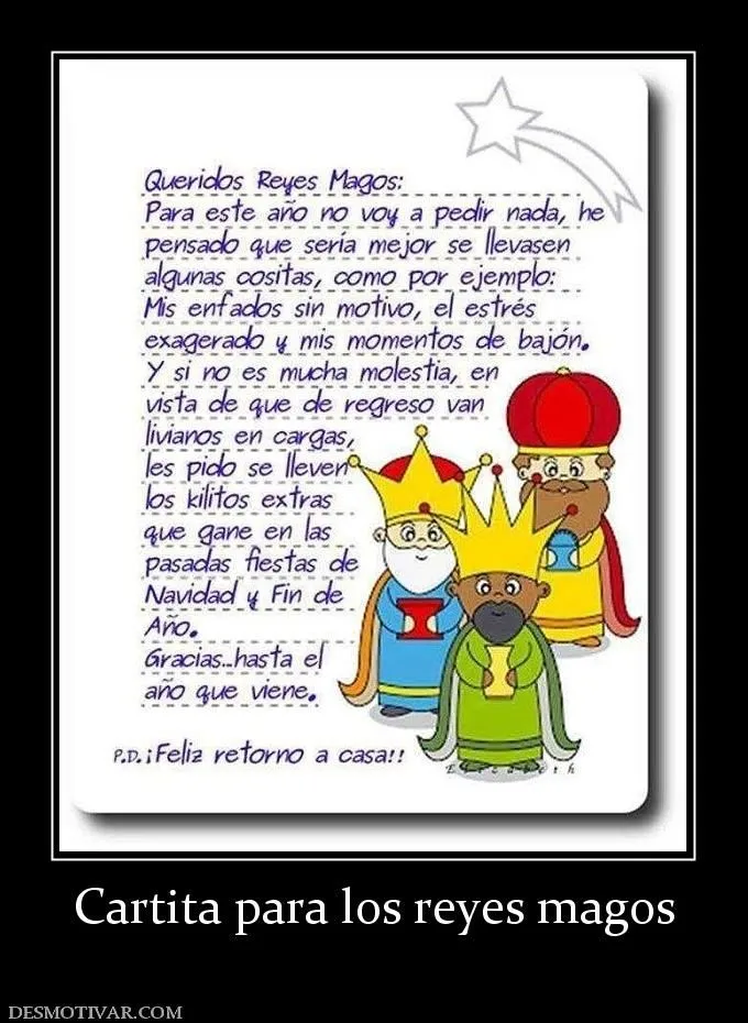 Desmotivaciones Cartita para los reyes magos