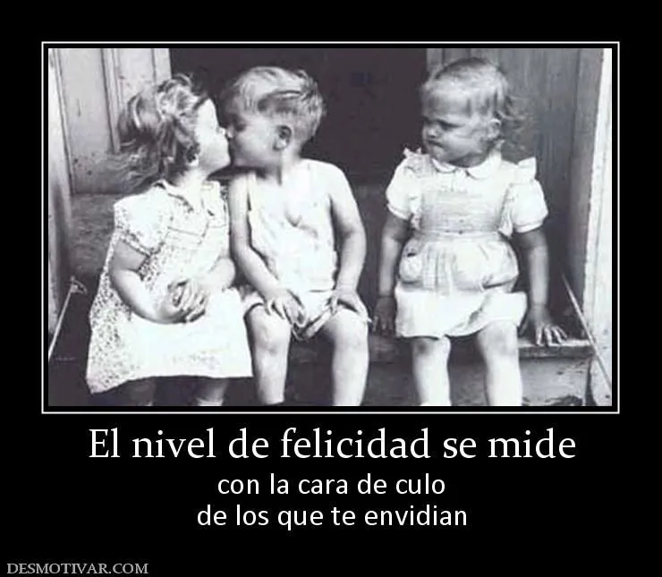 Desmotivaciones El nivel de felicidad se mide con la cara de culo ...