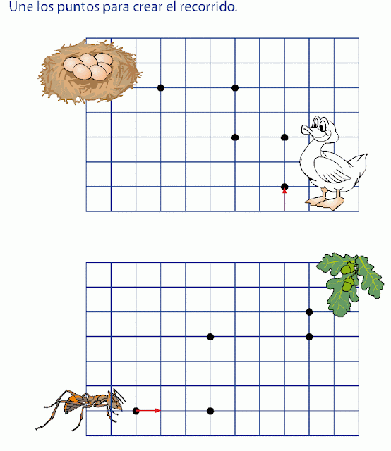 Desplazamiento en cuadriculas para niños - Imagui