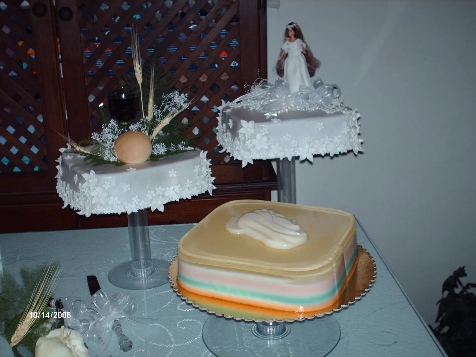 Destellos Eventos: Tortas y gelatina de Primera comunión