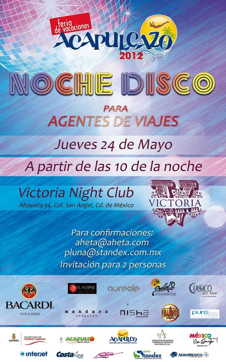 Destinos México: NOCHE DISCO PARA AGENTES DE VIAJES ACAPULCAZO 2012