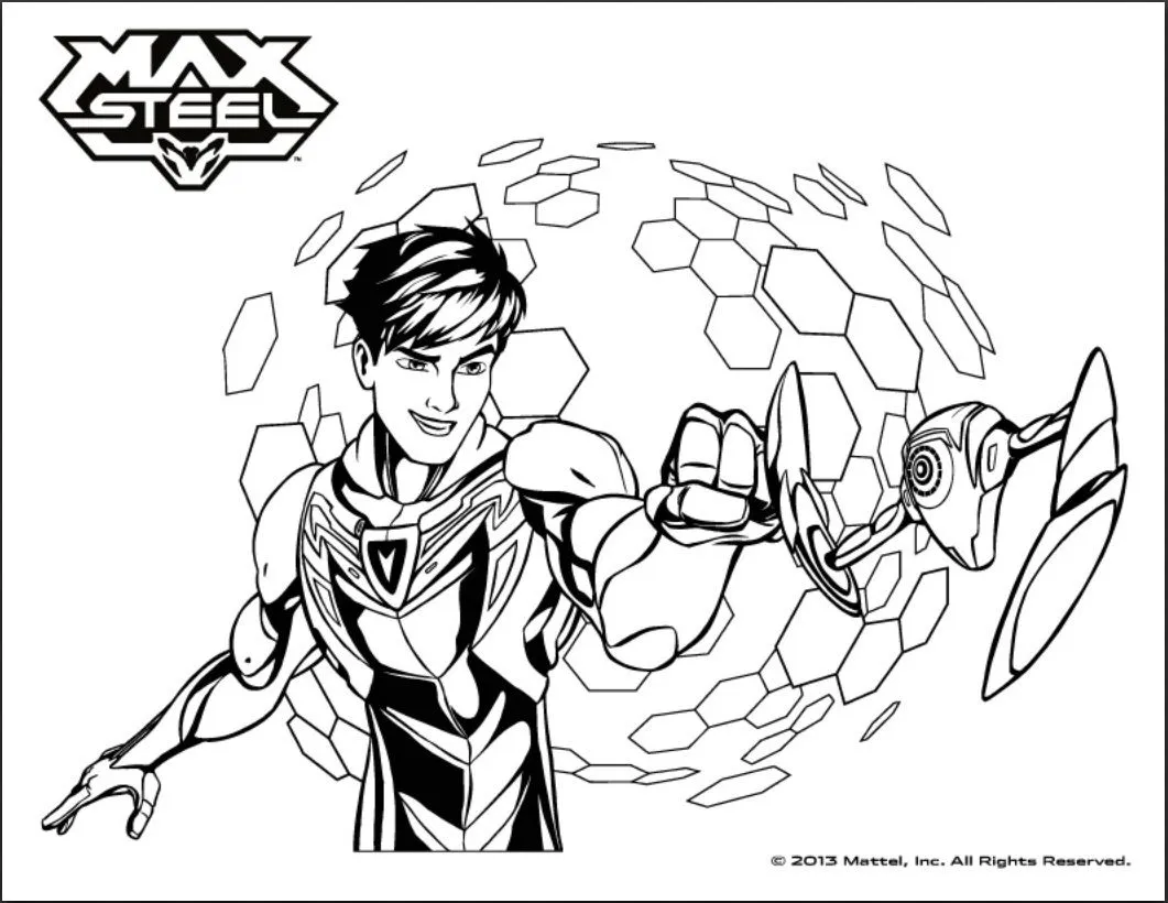 Max Steel Para Colorir 7 | Cute Baby Clothes