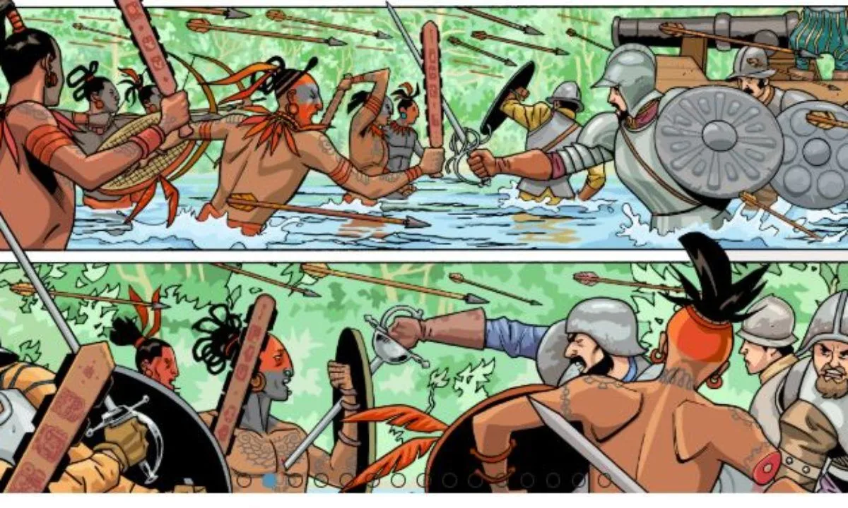 Este detallado cómic cuenta la dramática caída del imperio azteca (y puedes  leerlo aquí) - Más de México