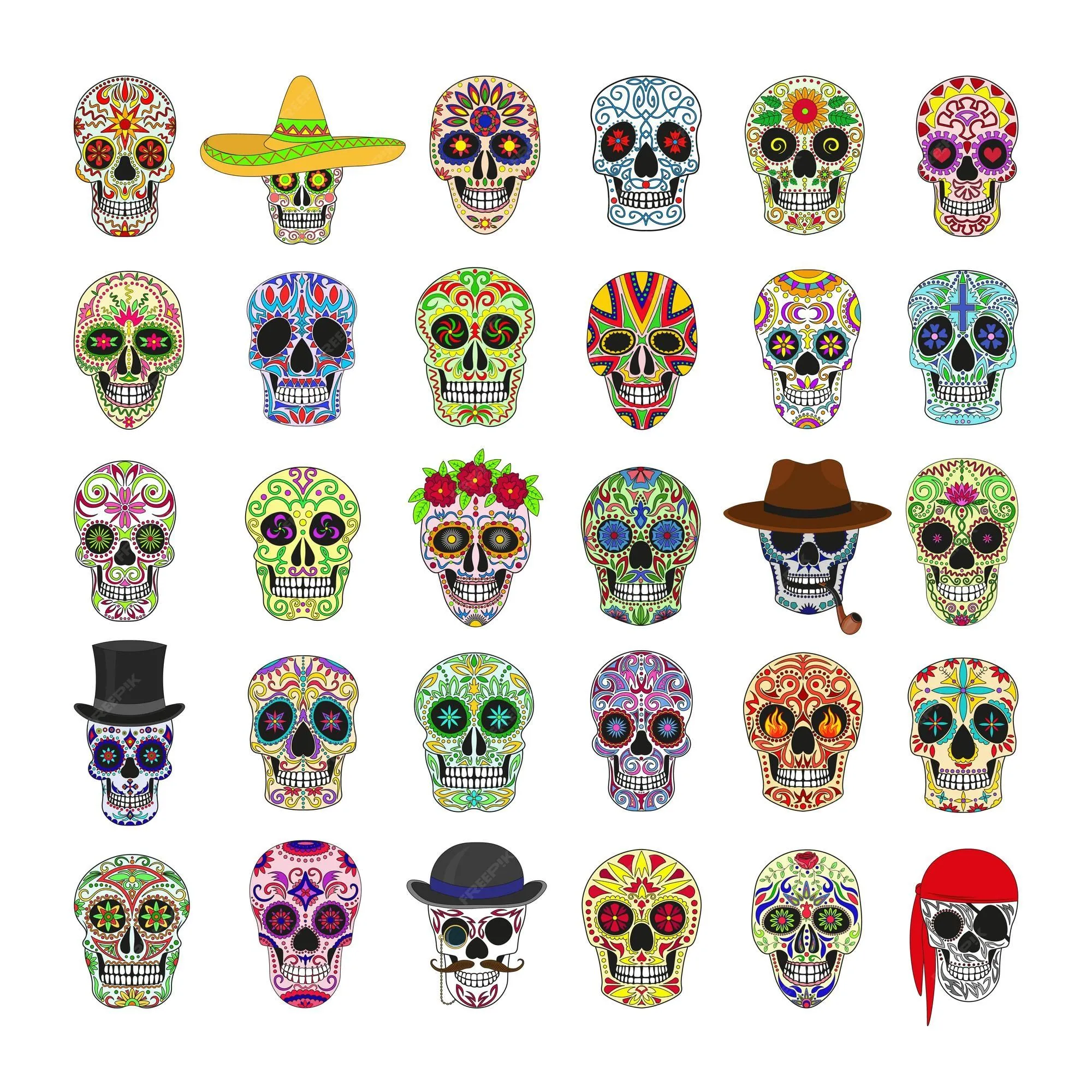 Detalle 34+ imagen calaveras dibujos colores - Thptnganamst.edu.vn