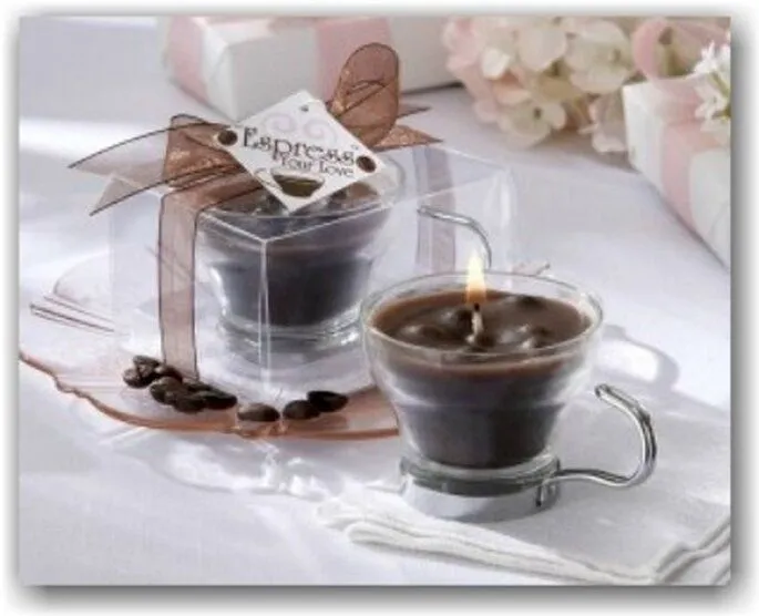 Detalles de café, elegantes para la boda