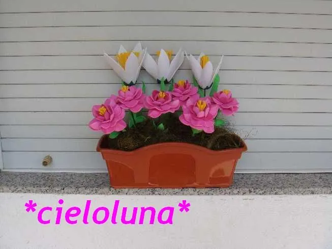 DETALLES CIELOLUNA: flores en foamy