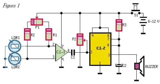 Detector de movimiento con LM741 - www.pesadillo.com