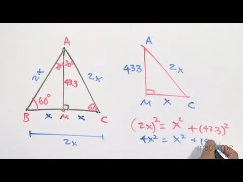 determina el area de un triangulo equilatero cuya altura mide 6 ...