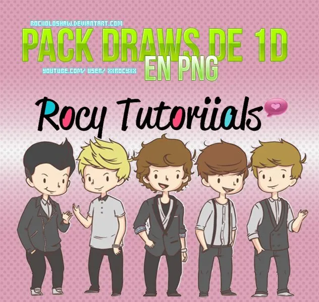 Pack dibujitos de 1D [En PNG] by RociioLoshaw on DeviantArt