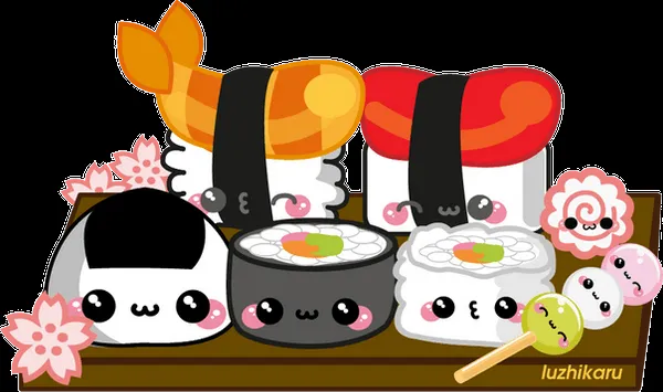 Kawaii Sushi Poster by pai-thagoras on DeviantArt