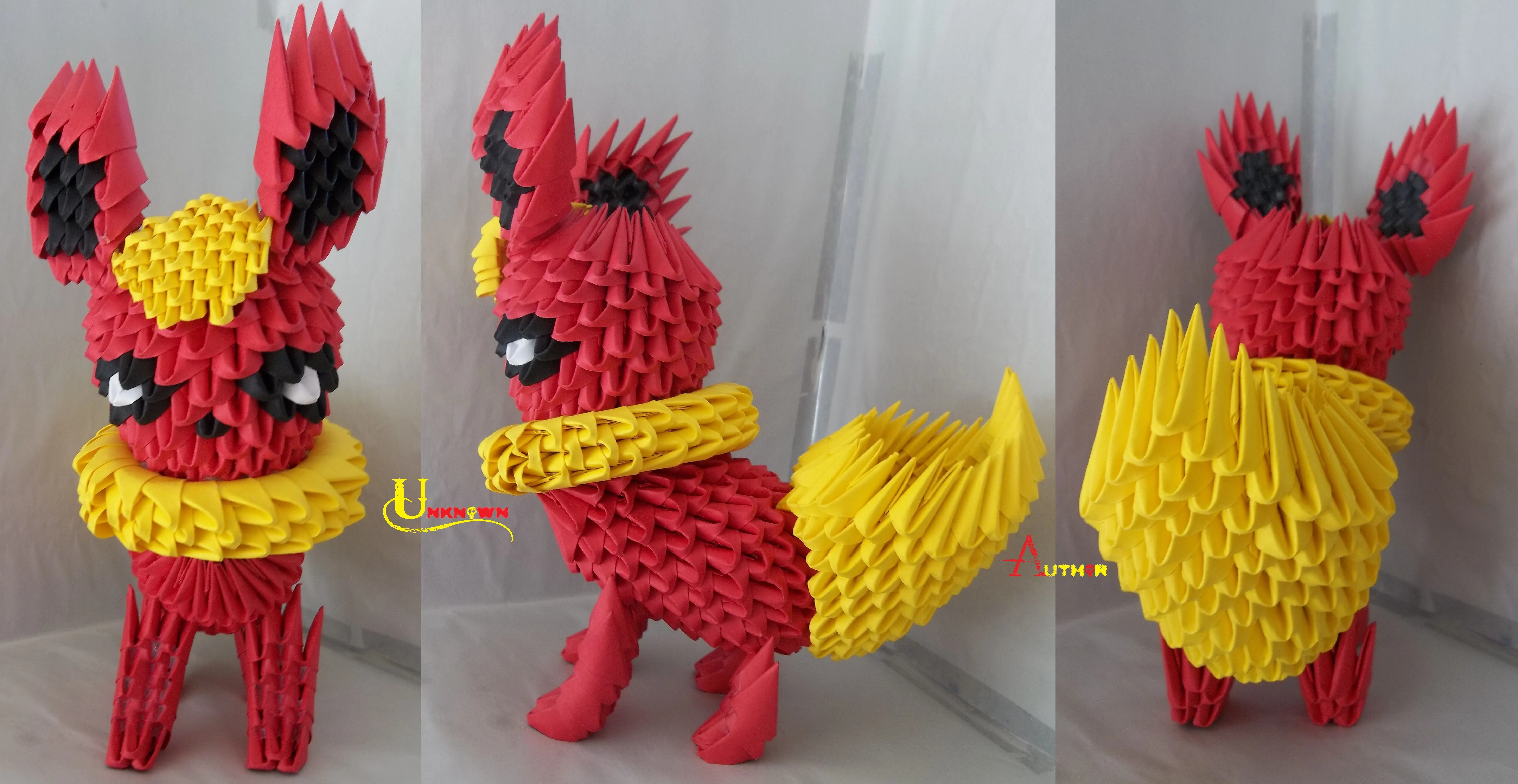 DeviantArt: More Like 3D Origami - Flareon by Jobe3DO