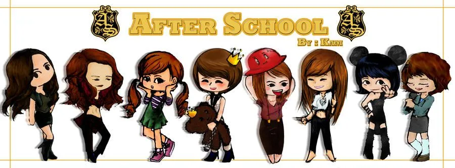 DeviantArt: More Like After School Chibi BW by zenwarrior1